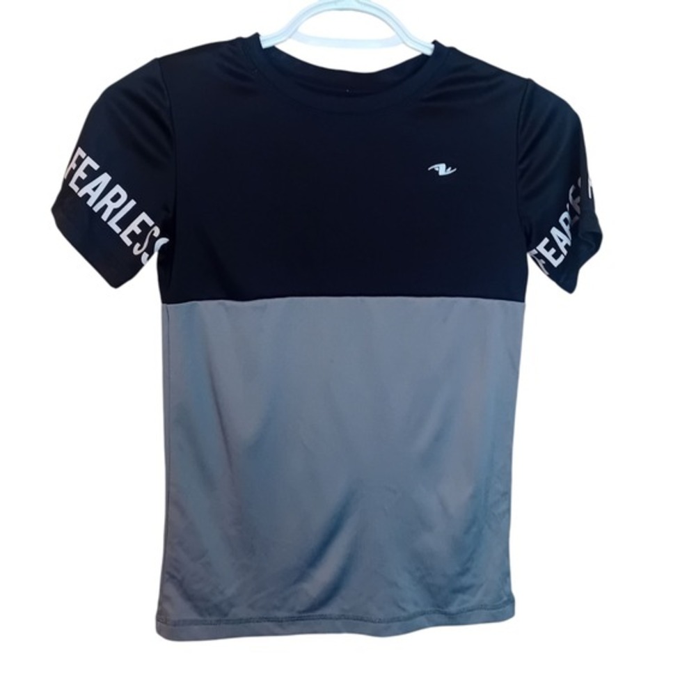 Boys Youth Athletic Works Active T-Shirt Fearless Graphic Sports Tagless M (7/8)